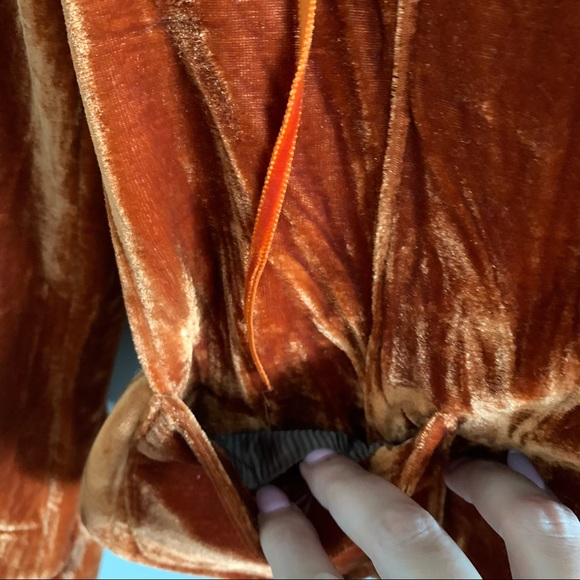 Hooded Orange Velvet Short Jacket/Blazer - Picture 6 of 8
